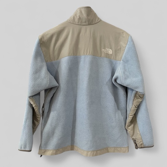 The North Face Womens Denali Jacket Medium Blue Gray Full Zip Fleece Pockets - Picture 2 of 7